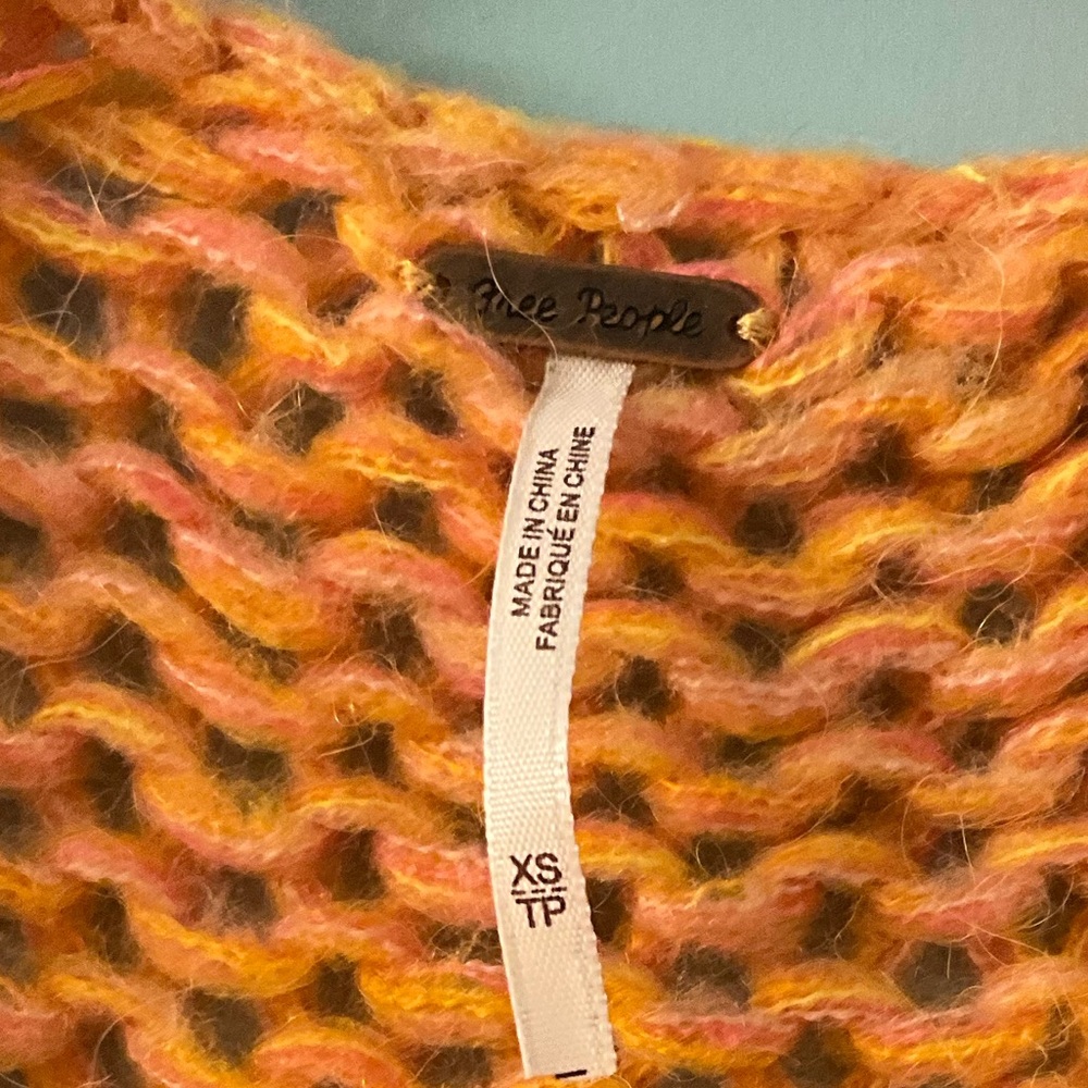 Cozy Free People Home Town cardigan sweater in sugar candy combo - Picture 3 of 5